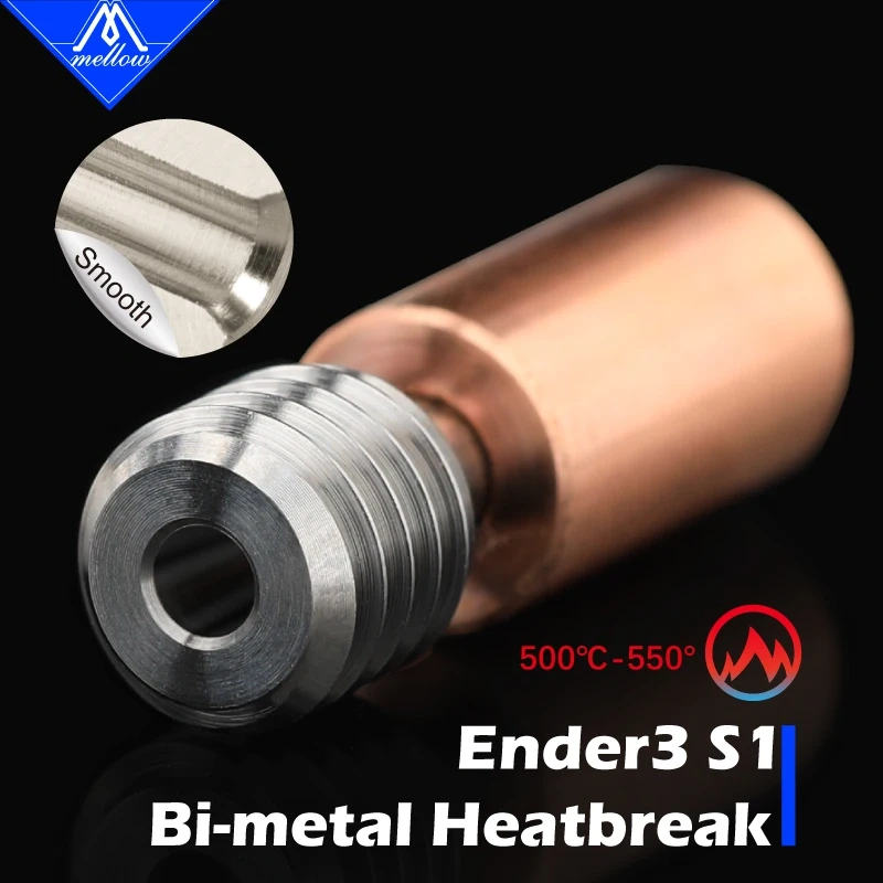 Mellow All Metal Titanium & CopperBi-metal Ender3 S1 Tcrazy Heatbreak Upgrade For Ender3 S1 3D Printer