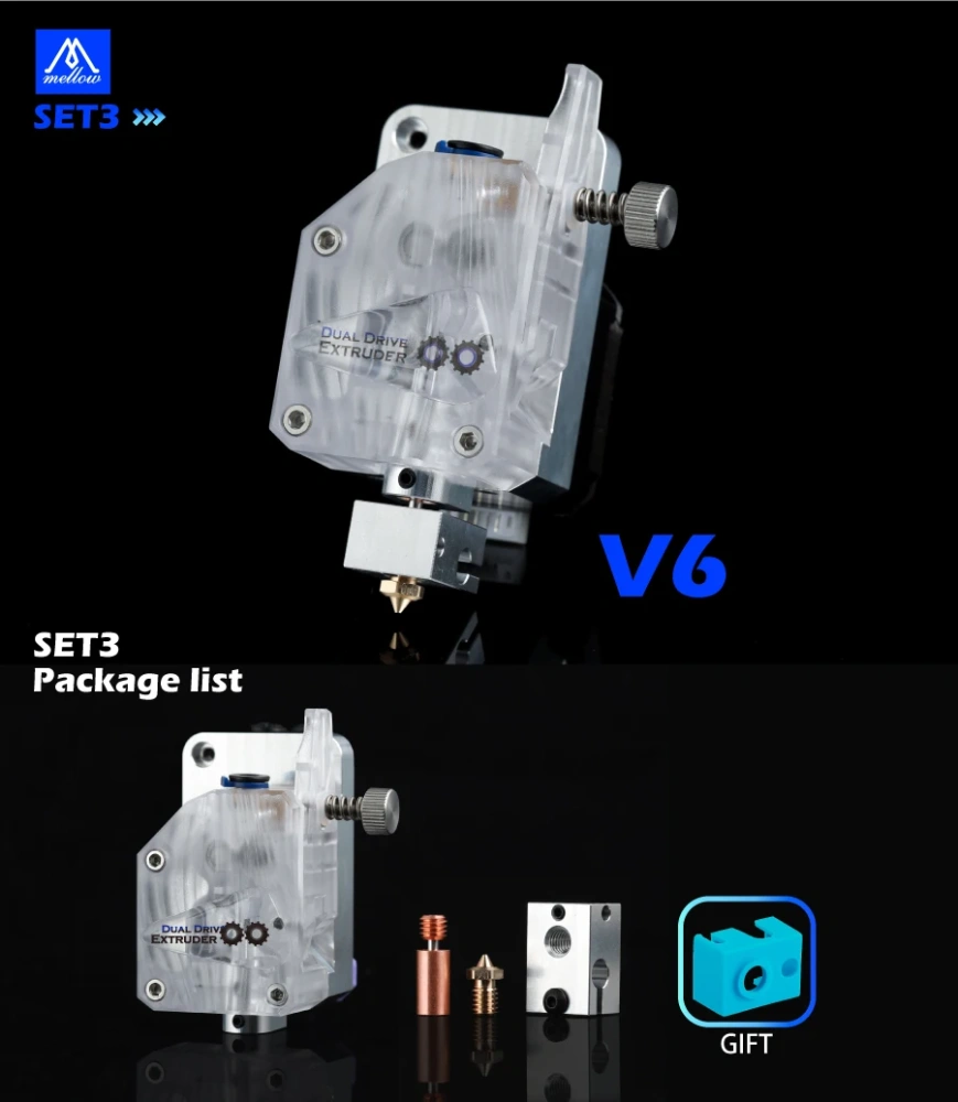 Mellow 3D Printer Parts W-DDG Water Cooled Extruder For 1.75 MM Ender 3 J-head Anet A8 cr-10  V6 Super Volcano Nozzle Hotend