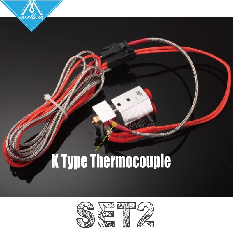 Mellow All-metal hotend Simple replace Kit for printing peek PA filament FOR V6 AQUA water cooling 3D printer extruder