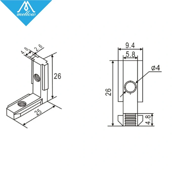 20pcs T Slot L-Shape 2020 Aluminum Profile Interior Corner Connector Joint Bracket for 2020 Alu-profile 3D printer (with screws)