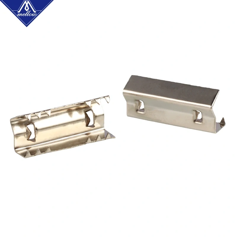 Mellow 10pcs 3D Printer Parts GT2 Open Belt Clip Open-end Timing Belts Openbuilds Belt clamp Crimp Style