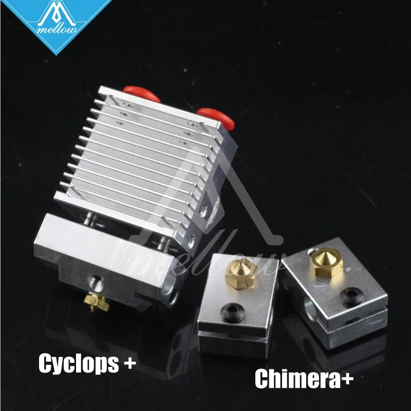 Mellow 3D Printer Parts V6 Cyclops+/Chimera+ Plus Multi-Extrusion Color 2 In 1 Out J-Head HotEnd Kit For DDG Dual Extruder