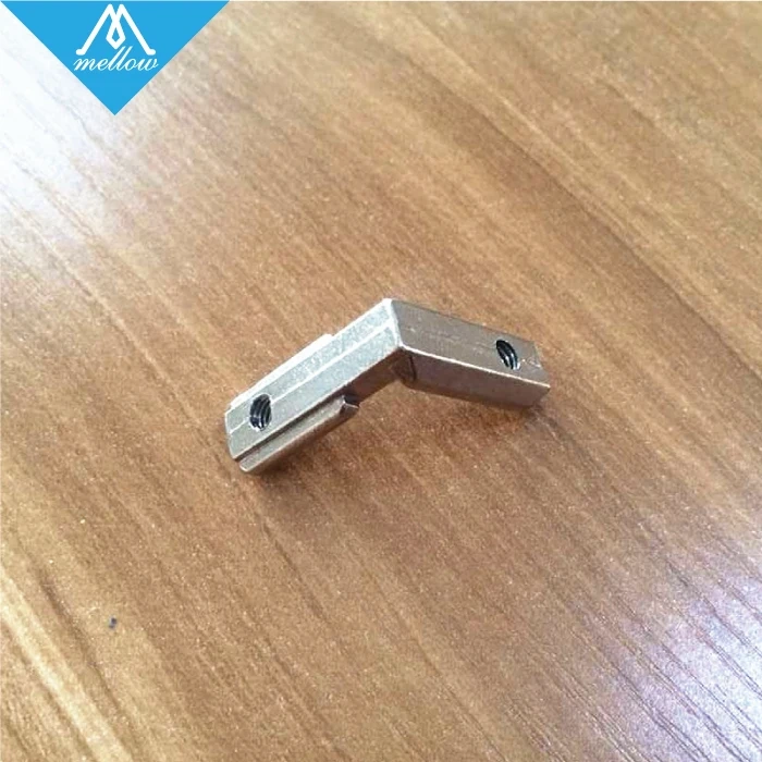 20pcs T Slot L-Shape 2020 Aluminum Profile Interior Corner Connector Joint Bracket for 2020 Alu-profile 3D printer (with screws)