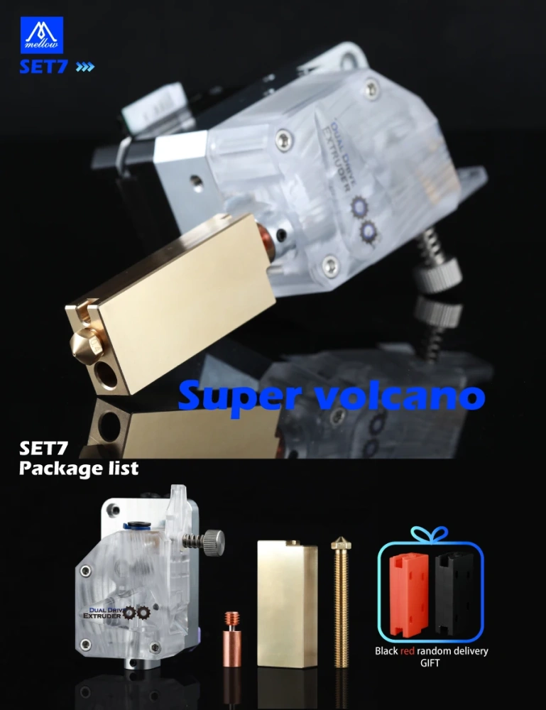 Mellow 3D Printer Parts W-DDG Water Cooled Extruder For 1.75 MM Ender 3 J-head Anet A8 cr-10  V6 Super Volcano Nozzle Hotend