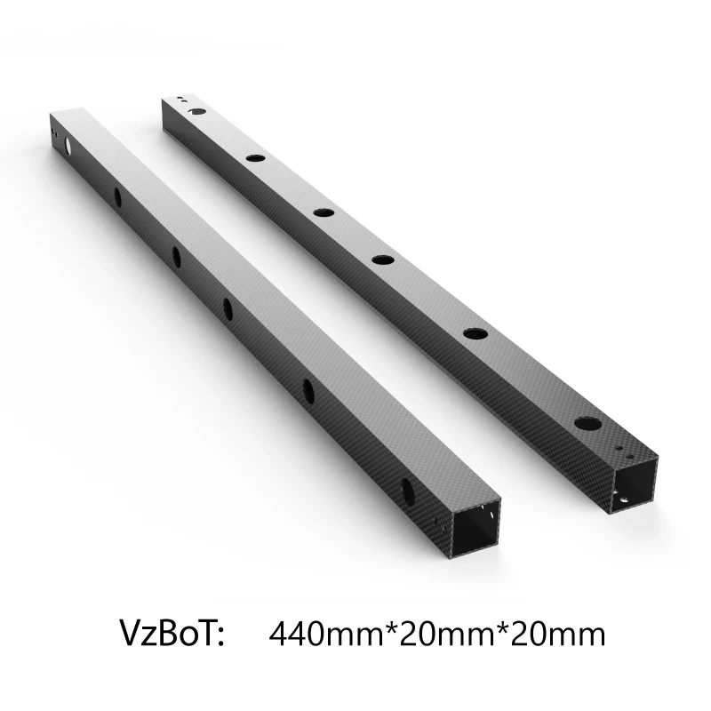 Mellow 1Pcs CNC CF-Tube Drilling Carbon Fiber Roll Wrapped Twill Square Tube For Ultra-High-Speed 3D Printer VzBoT Lightweight