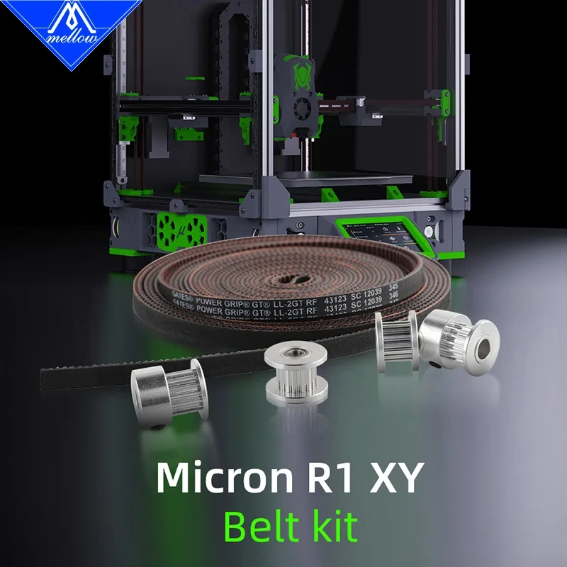 Mellow  3D Printer Micron XY GT2 Idler With 2GT Gates 6MM Belt Kit 16T Timing Pulley Bore 5mm 16T Idler Bore 3mm