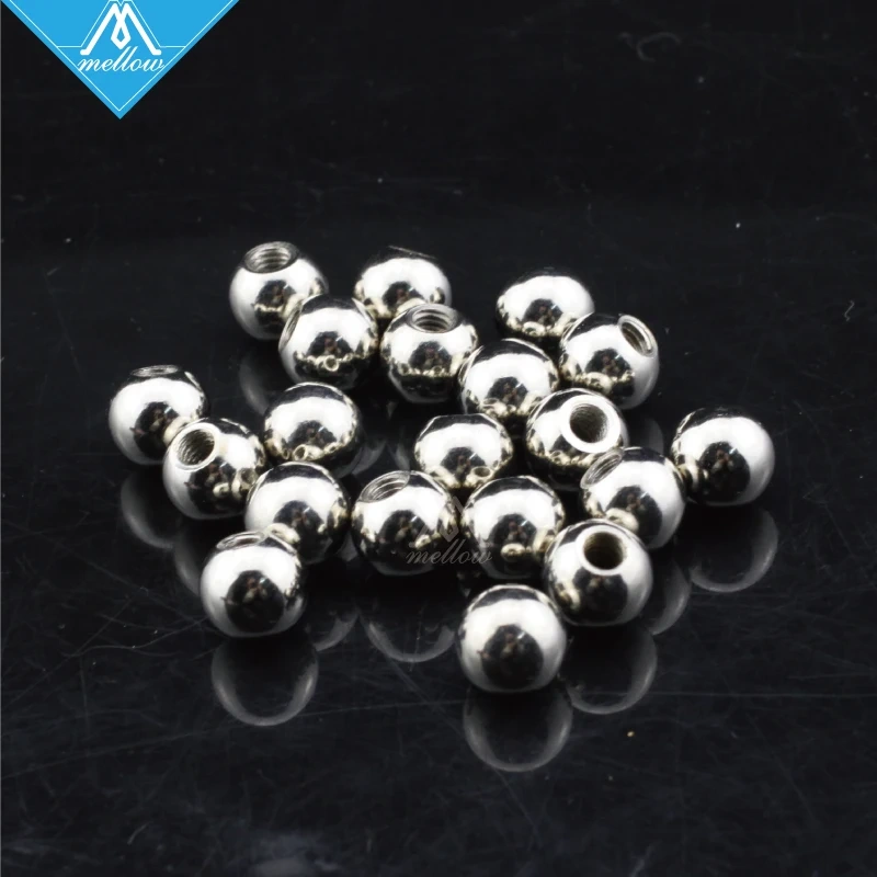20pcs 10mm Stainless Steel Ball with M4 Threaded hole for kossel800 delta ,customization service 3d printer Accessories