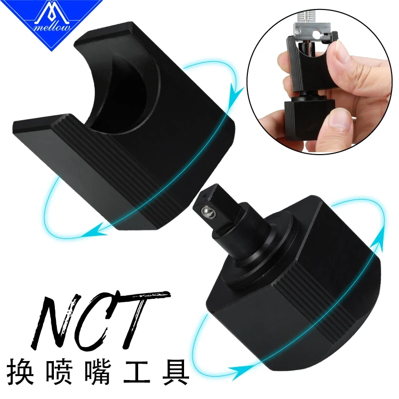 Mellow NF-NCT Quick Change Nozzle 3D Printer Tool Parts For V6 / Volcano / Mk8 / Mk9 / CR10 / Crazy Heating Block