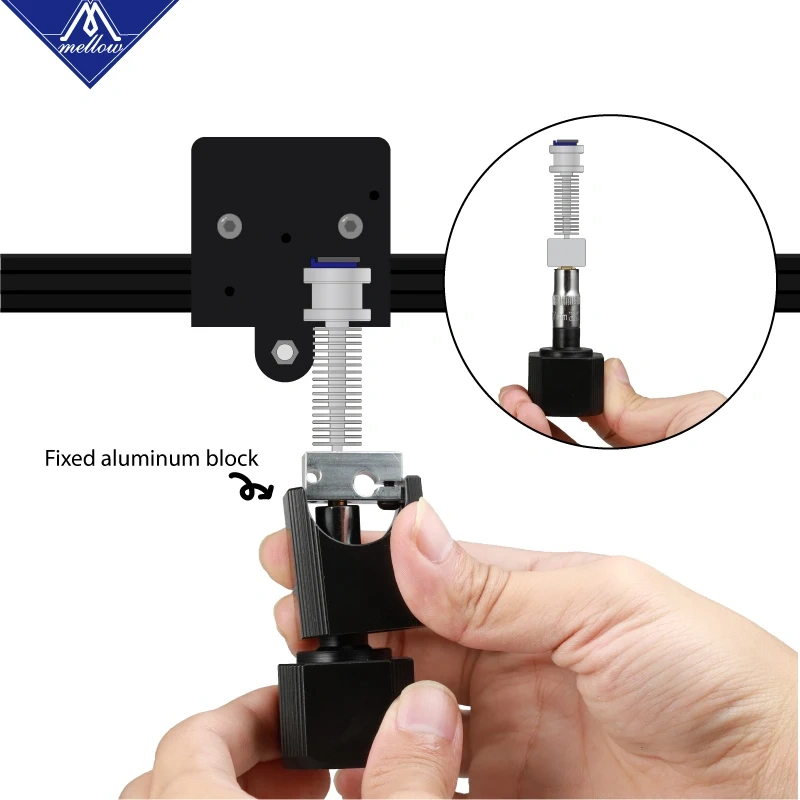 Mellow NF-NCT Quick Change Nozzle 3D Printer Tool Parts For V6 / Volcano / Mk8 / Mk9 / CR10 / Crazy Heating Block