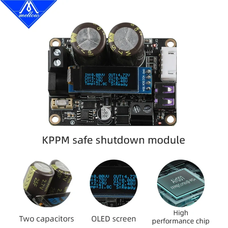 Mellow Fly KPPM Power-off Module For Klipper SBC Automatic Shutdown Overvoltage And Overcurrent Protection Raspberry Pi