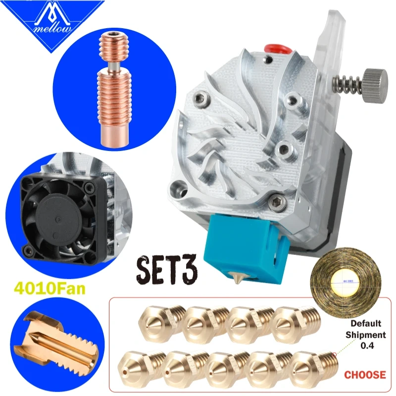 Mellow RCN Nano Coated RN-WIND V1.1 Extruder High Hardness HV3300 Dual Drive Gear For Ender 3 53D Printer Parts Titan Aero