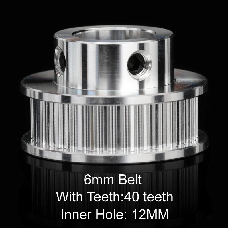 Mellow 3D Printer Parts 40 Teeth 2GT Timing Pulley Bore 8mm / 12mm For Width 6mm GT2 Gates Timing Belt 40Teeth 40T