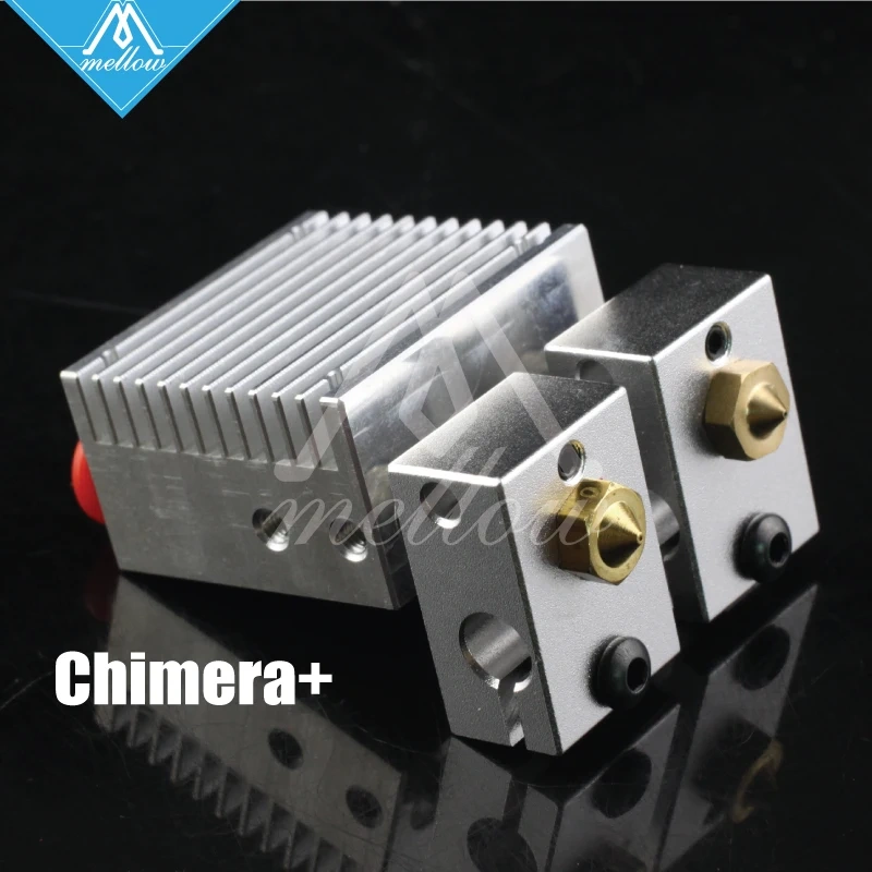 Mellow 3D Printer Parts V6 Cyclops+/Chimera+ Plus Multi-Extrusion Color 2 In 1 Out J-Head HotEnd Kit For DDG Dual Extruder