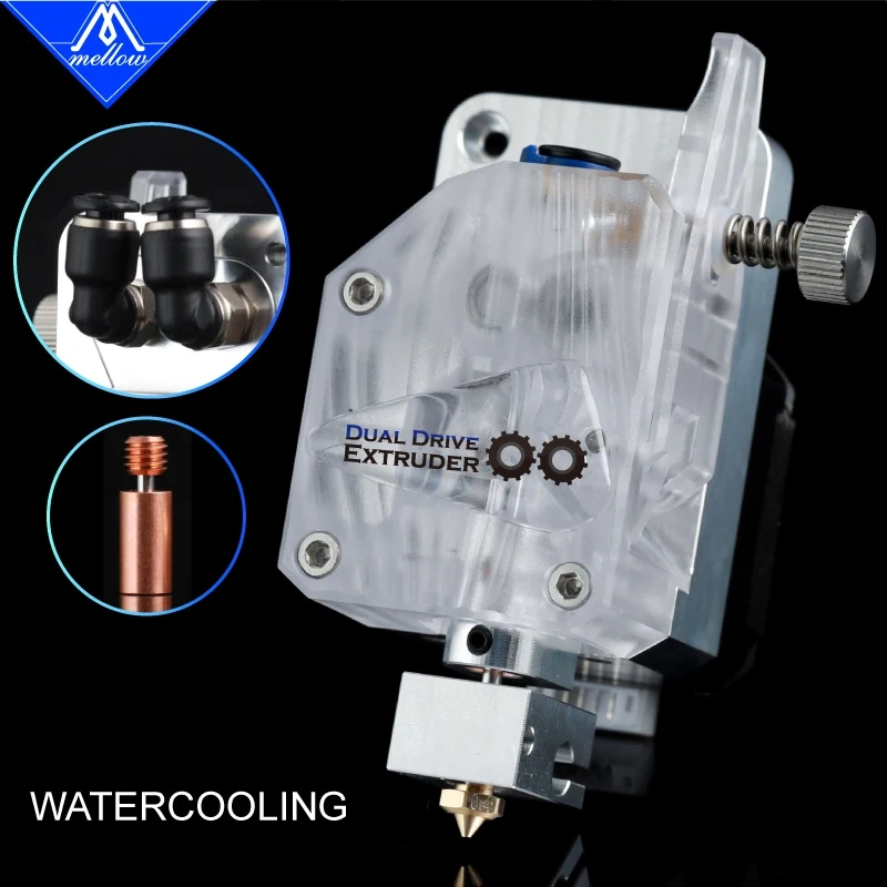 Mellow 3D Printer Parts W-DDG Water Cooled Extruder For 1.75 MM Ender 3 J-head Anet A8 cr-10  V6 Super Volcano Nozzle Hotend