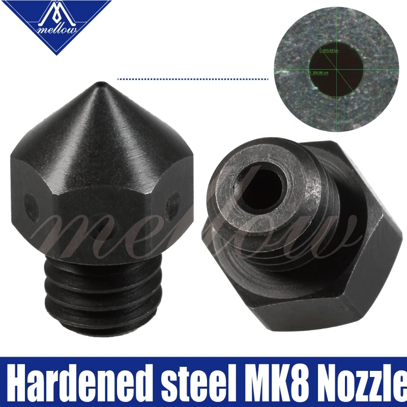 Mellow High Temperature Hardened Steel MK7 MK8 Nozzles F/ Micro Swiss Creality CR-10 Ender 3 Hotend Prusa i3 3D printer