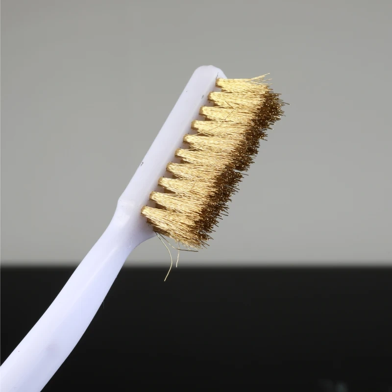 Mellow 3D Printer Nozzle Cleaning Copper Wire Toothbrush Tool Copper Brush Handle Hot bed Cleaning