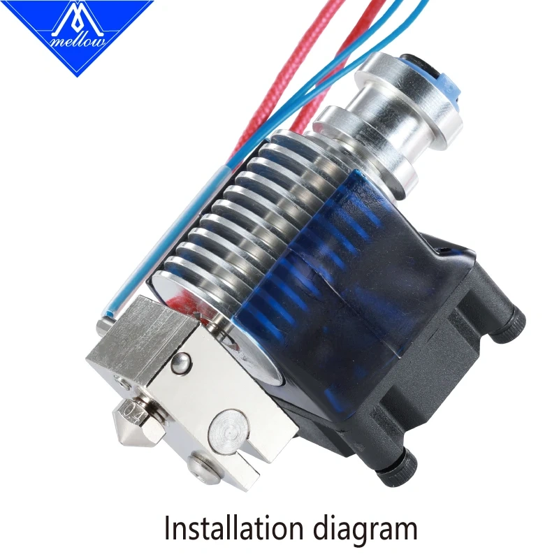 Mellow Top Quality CNC All-metal Dual Extrusion V6 Copper Heater Block For PT100 J-head 3d Printer  v6 Hotend