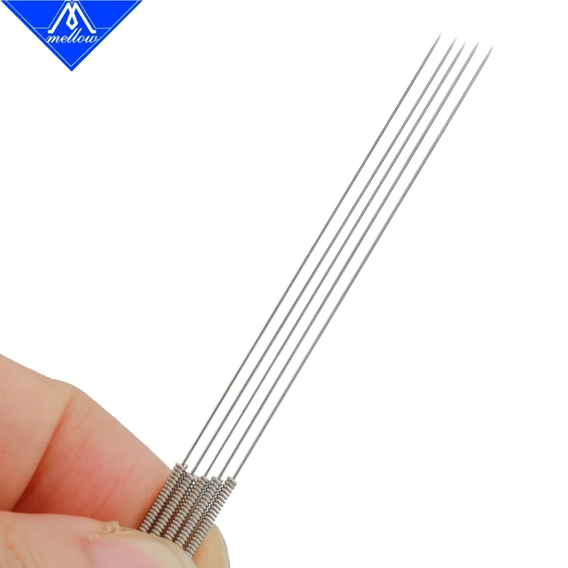 Mlellow 10pcs 3D Printer 0.35mm Nozzle Cleaning Needle Drill Fits for MK7 / MK8 / V6 / Volcano 3D Printers Parts Hotend