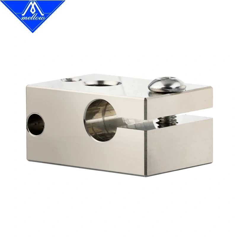 Mellow Top Quality CNC All-metal Dual Extrusion V6 Copper Heater Block For PT100 J-head 3d Printer  v6 Hotend