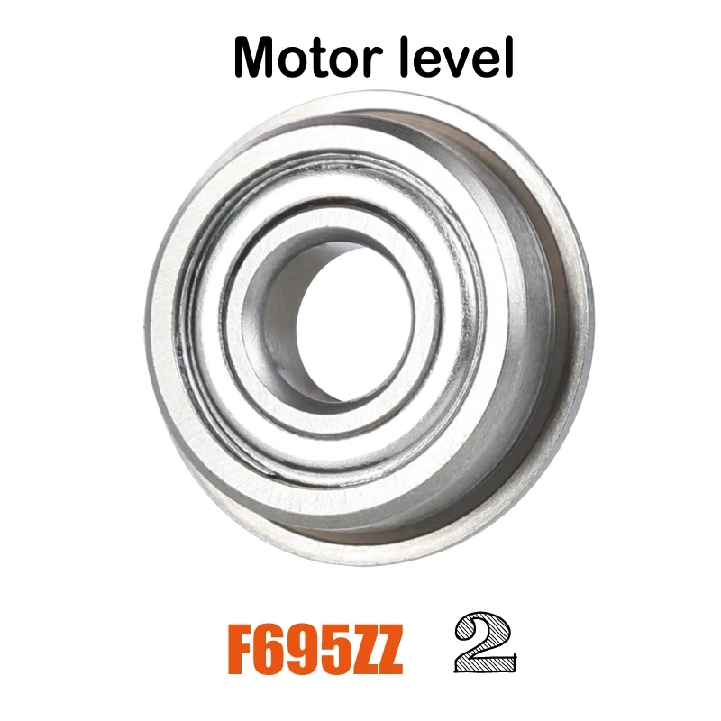 Mellow 10Pcs F695-2RS Bearing 5*13*4 mm Flanged Bushing F695 RS Ball Bearings F695RS For VORON Mobius 2/3 3D Printer