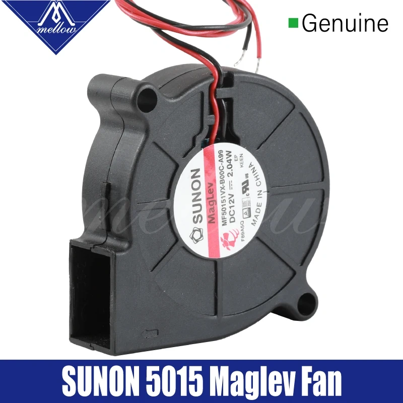 Mellow Sunon 3D Printer Blower Fan 5015 12V (Up 24V)0.17A Magnetic Suspension Bearing Fan Centrifugal DC Cooling Turbo fan 5015S