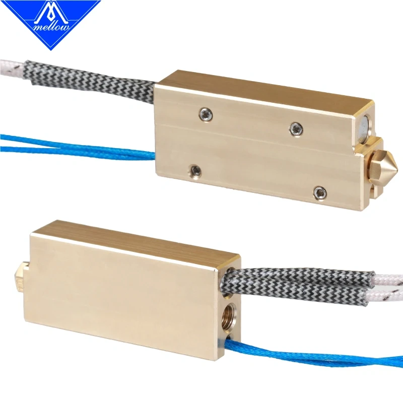 Mellow 80W Heater 12V/24V + ATC Semitec 104GT-2 Thermistor+ Super Volcano Heat Block For 3D Printer V6 Super Volcano Hotend