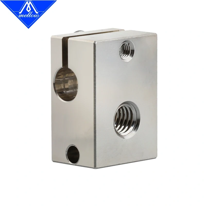 Mellow Top Quality CNC All-metal Dual Extrusion V6 Copper Heater Block For PT100 J-head 3d Printer  v6 Hotend