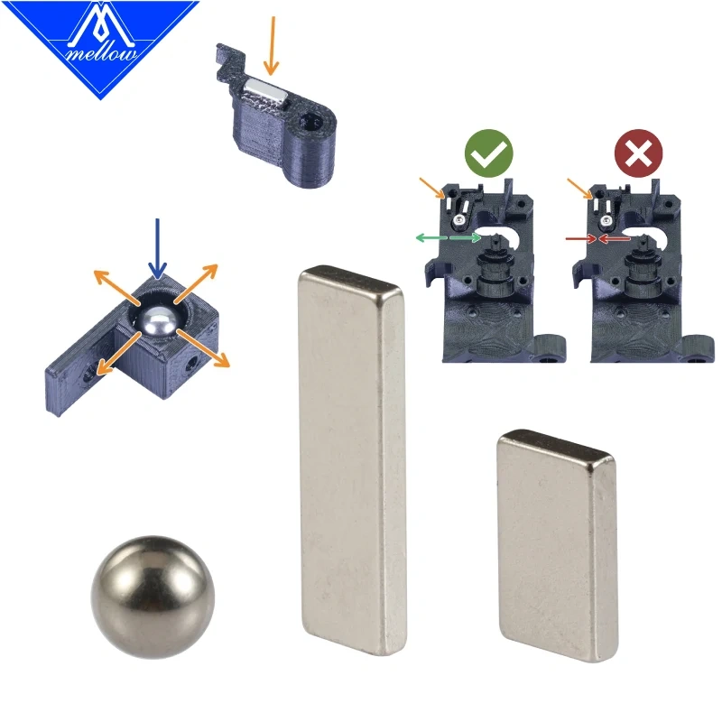 Mellow Prusa I3 Mk2.5/mk3 To Mk2.5s/mk3s Filament Sensor Kits Upgrade Detect Stuck Filament Sensor For 3D Printer Parts