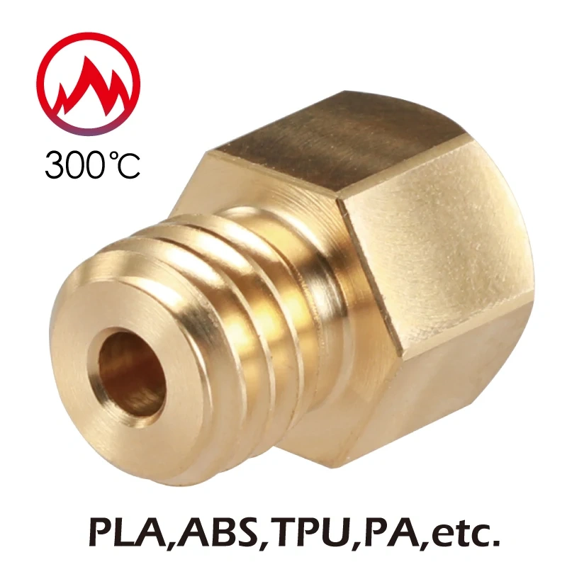 Mellow Brass Swiss MK8 Nozzle M6 Thread For 1.75MM Filament  3D Printers Hotend J-head Cr10 Heat Block Ender 3 Tornado hotend