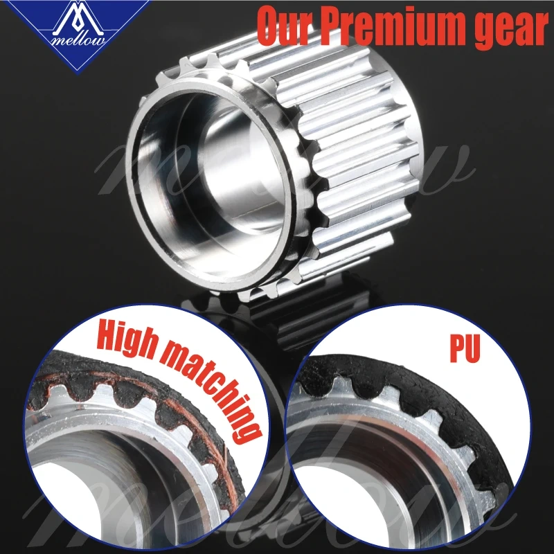 Mellow Gt2 20 Tooth Timing Pulley Bore 8mm For Gates-ll-2gt Width 6mm 9mm 10mm 12mm Gt2 Synchronous Belt 2gt 20 teeth Pulley