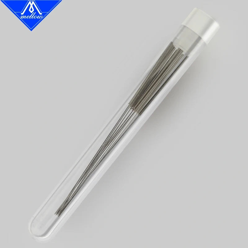 Mlellow 10pcs 3D Printer 0.35mm Nozzle Cleaning Needle Drill Fits for MK7 / MK8 / V6 / Volcano 3D Printers Parts Hotend