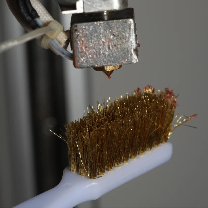 Mellow 3D Printer Nozzle Cleaning Copper Wire Toothbrush Tool Copper Brush Handle Hot bed Cleaning