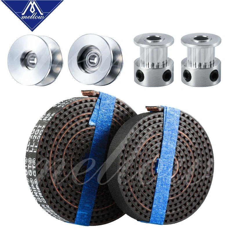 MELLOW Customize Prusa i3 MK2S/MK3 3d printer Idler Pulley,16 Teeth Pulley,GT2 Width 6MM GATES-LL-2GT Synchronous Timing Belt