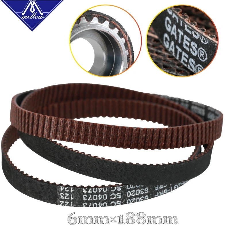 High Quality 3D Printer GT2 Width 6mm 188-2GT Timing Belt Loop GATES-188-2GT Gear Synchronous Belt