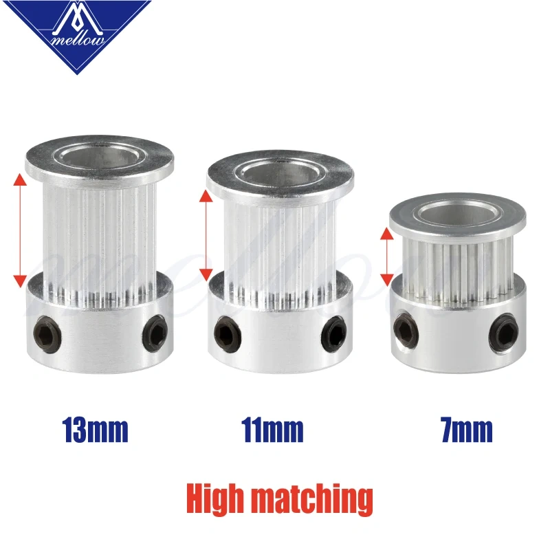 Mellow Gt2 20 Tooth Timing Pulley Bore 8mm For Gates-ll-2gt Width 6mm 9mm 10mm 12mm Gt2 Synchronous Belt 2gt 20 teeth Pulley