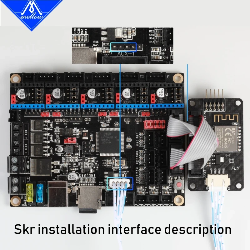 Mellow FLY Wifi Antenna V1.0 Board RepRap Firmware RRF Duet Wifi Control For  FLY-F407ZG SKR V1.3 V1.4 Turbo MKS SGen L v1.0