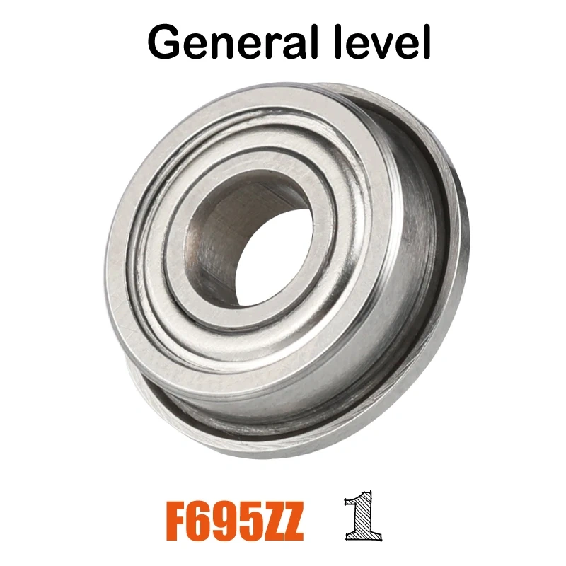 Mellow 10Pcs F695-2RS Bearing 5*13*4 mm Flanged Bushing F695 RS Ball Bearings F695RS For VORON Mobius 2/3 3D Printer