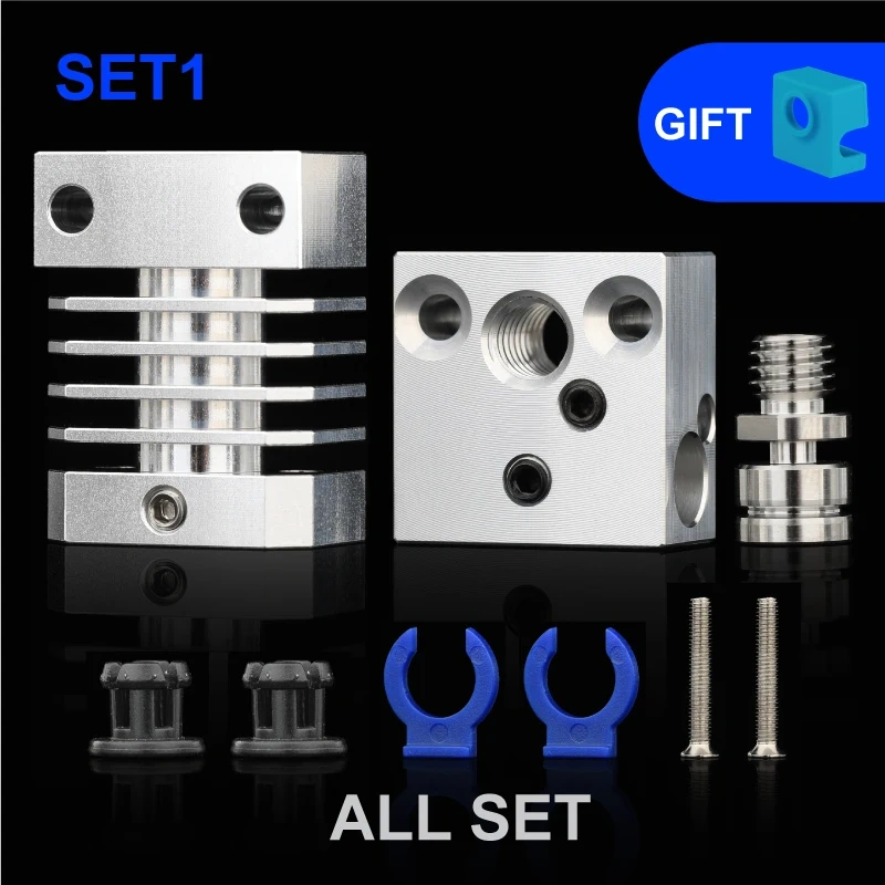 Newest Mellow Super Smooth Cr10 All Metal Titanium Heat Break Hotend Kit For Cr-10 Ender 3 Heatsink 3D Printers Micro Swiss