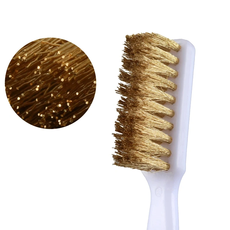 Mellow 3D Printer Nozzle Cleaning Copper Wire Toothbrush Tool Copper Brush Handle Hot bed Cleaning