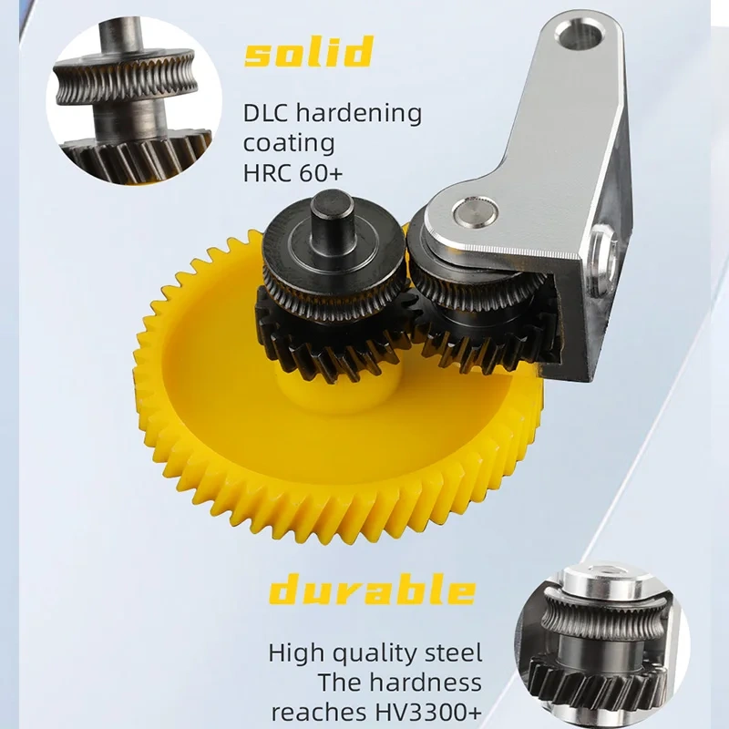 Mellow High Quality CNC Nanocoated DLC BXP Gear Kit For Bambu X1/X1C/P1P/P1S Extruder 3D Printer Parts For Carbon Fiber Filament