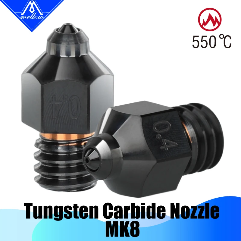 Mellow Phaetus Tungsten Carbide Mk8 Nozzle Durable Reduce Stick