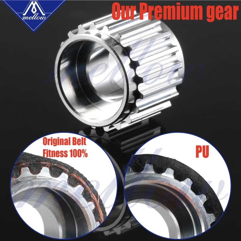 MELLOW Customize Prusa i3 MK2S/MK3 3d printer Idler Pulley,16 Teeth Pulley,GT2 Width 6MM GATES-LL-2GT Synchronous Timing Belt