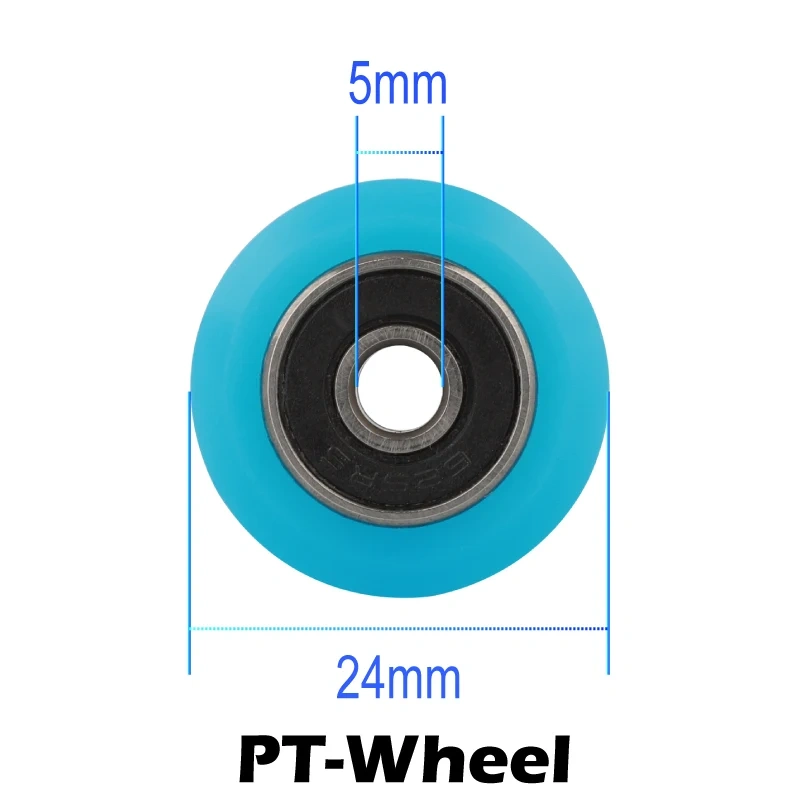 Mellow PT-Wheel V-Slot Guide Wheel 625zz Bearings For Creality CR10 Ender 3 High Loads Smooth Surface Self-Lubricating Low Wear