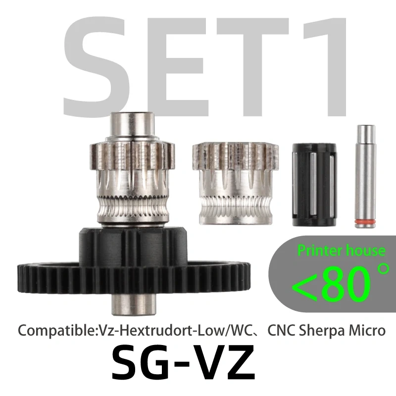 Mellow Hardened Steel Straight Gear Kit For Vz-Hextrudort-Low /Plus/CNC Sherpa Micro Extruder DIY 3D Printer Parts VzBoT Voron