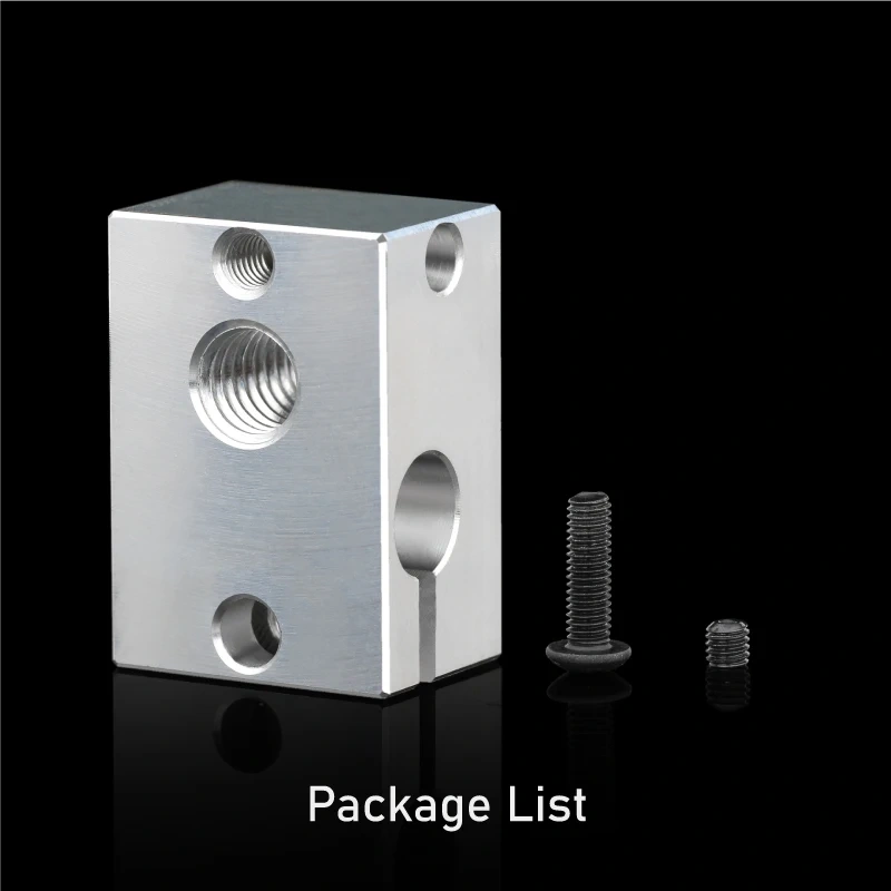 Mellow 1Pcs Aluminum V6 Heater Block HotEnd For PT100 Sensor Cartridge Themocouple &Thermistor For 3D Printer Extruder Parts