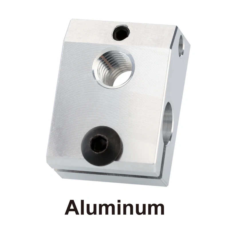 Mellow 1Pcs Aluminum/Copper Prusa mini Heater Block For PT100 Sensor Cartridge Themocouple&Thermistor HotEnd For 3D Printer Kit
