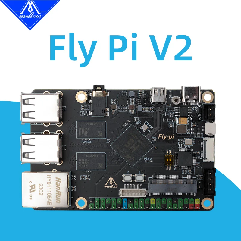 Mellow Fly Pi V2 With UTOC 40Pin GPIO Expandable EMMC For DIy Mellow Fly Pi V2 With UTOC 40Pin GPIO Expandable EMMC For DIy