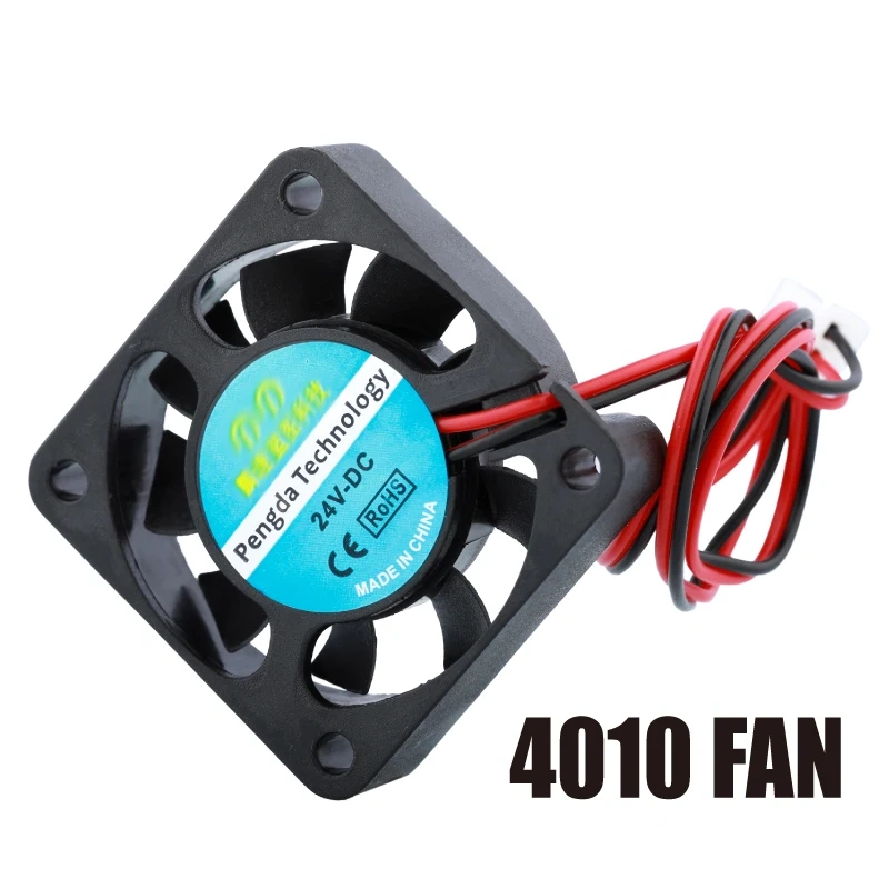 Mellow 1pcs 3d printer small cooling fan cooling extruder special small fan 2 wire 4010 12V 24V two kinds  3d printer parts
