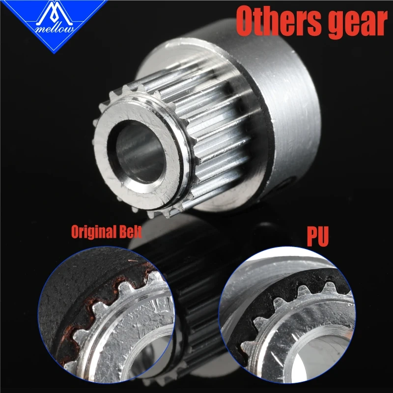 Mellow 3D Printer GT2 Open Timing Belt Pulley 20 teeth Bore 5mm for Width 6mm/9mm/10mm/12mm GT2 synchronous belt 2GT 20teeth 20T