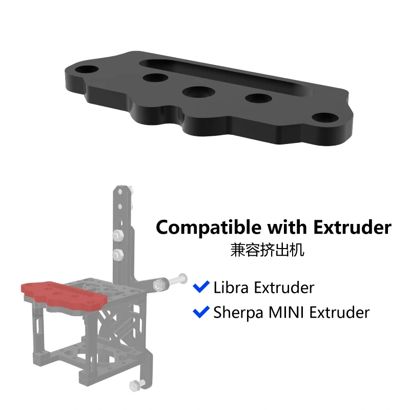 Mellow CNC Aluminium RatRig and Hevort Printhead Bracket mgn9 For Goliath Crazy Dragon Hotend VZ Extruder Sherpa Mini 3D Printer